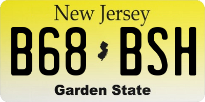 NJ license plate B68BSH