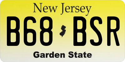 NJ license plate B68BSR