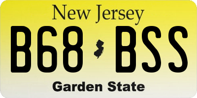 NJ license plate B68BSS