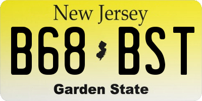 NJ license plate B68BST