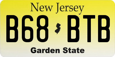 NJ license plate B68BTB
