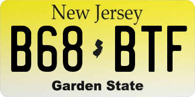 NJ license plate B68BTF