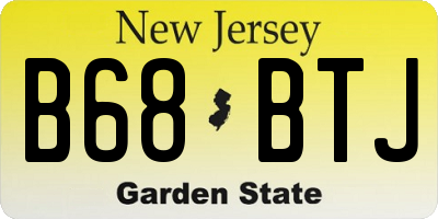 NJ license plate B68BTJ