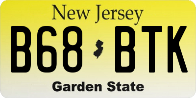 NJ license plate B68BTK
