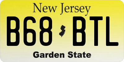 NJ license plate B68BTL