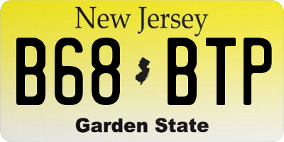 NJ license plate B68BTP