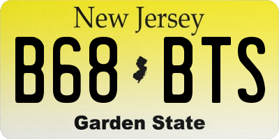 NJ license plate B68BTS