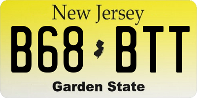 NJ license plate B68BTT