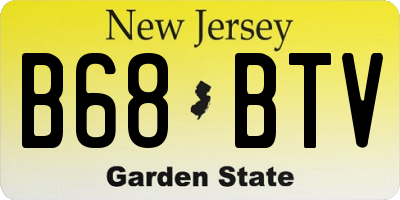 NJ license plate B68BTV