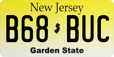 NJ license plate B68BUC