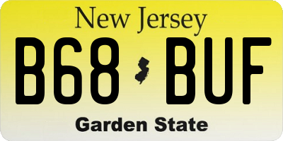 NJ license plate B68BUF