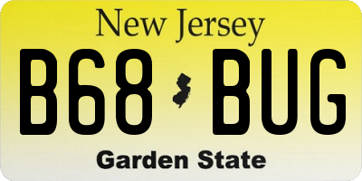 NJ license plate B68BUG