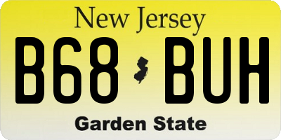 NJ license plate B68BUH