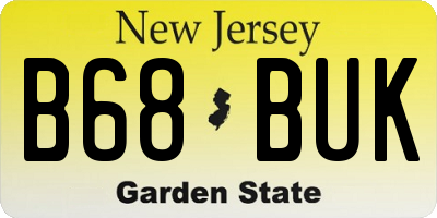 NJ license plate B68BUK