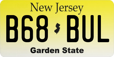 NJ license plate B68BUL
