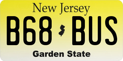 NJ license plate B68BUS