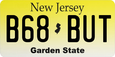 NJ license plate B68BUT