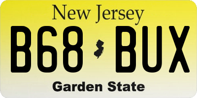 NJ license plate B68BUX
