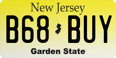 NJ license plate B68BUY