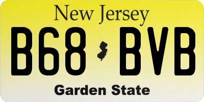 NJ license plate B68BVB
