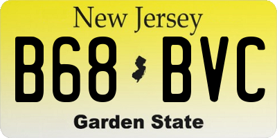 NJ license plate B68BVC