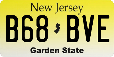 NJ license plate B68BVE