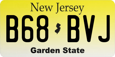 NJ license plate B68BVJ