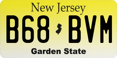 NJ license plate B68BVM
