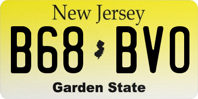 NJ license plate B68BVO