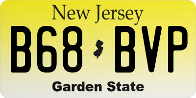 NJ license plate B68BVP