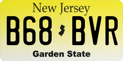 NJ license plate B68BVR