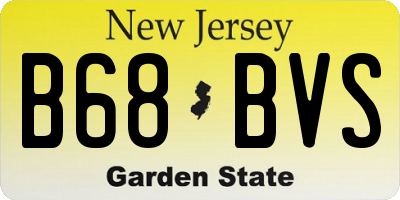 NJ license plate B68BVS