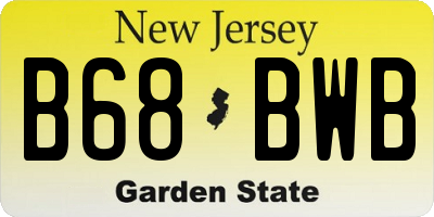 NJ license plate B68BWB