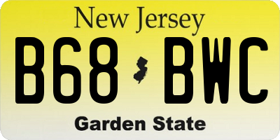 NJ license plate B68BWC
