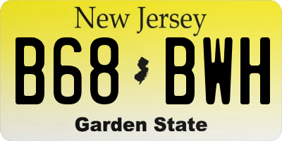 NJ license plate B68BWH