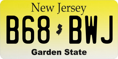 NJ license plate B68BWJ