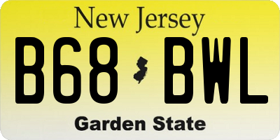 NJ license plate B68BWL
