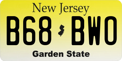 NJ license plate B68BWO