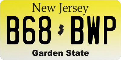 NJ license plate B68BWP