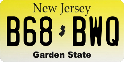 NJ license plate B68BWQ
