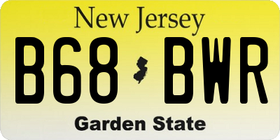 NJ license plate B68BWR