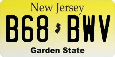 NJ license plate B68BWV