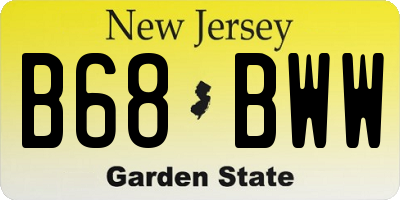 NJ license plate B68BWW