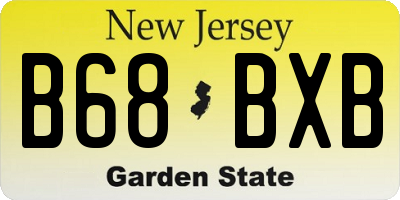 NJ license plate B68BXB