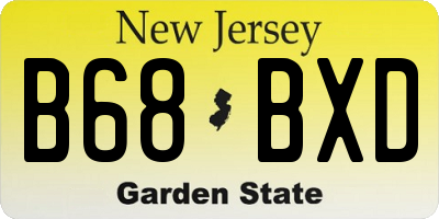 NJ license plate B68BXD