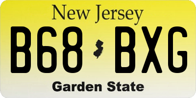 NJ license plate B68BXG