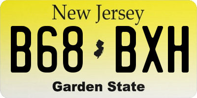 NJ license plate B68BXH