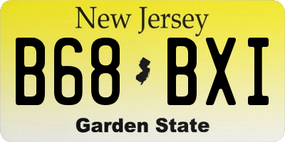 NJ license plate B68BXI