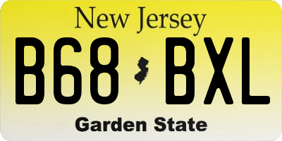 NJ license plate B68BXL