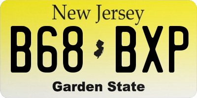 NJ license plate B68BXP